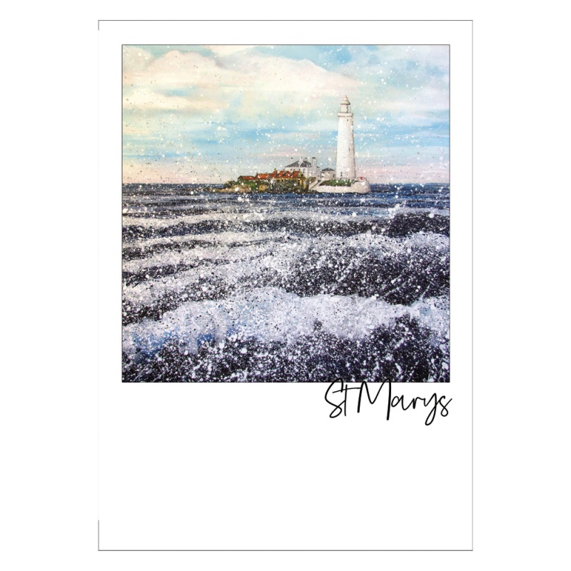 St Marys Lighthouse Whitley Bay Postcard
